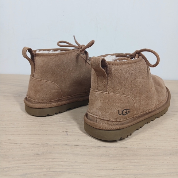 UGG Chestnut Brown Leather Lace Up Shearling Lined Waterproof Winter Boots‎ 1153 main image 7